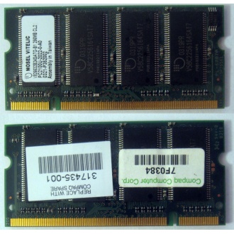 Модуль памяти 256MB DDR Memory SODIMM в Нижневартовске, DDR266 (PC2100) в Нижневартовске, CL2 в Нижневартовске, 200-pin в Нижневартовске, p/n: 317435-001 (для ноутбуков Compaq Evo/Presario) - Нижневартовск
